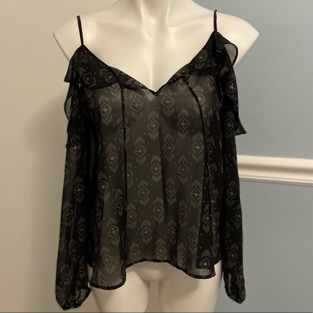 Black Sheer Top